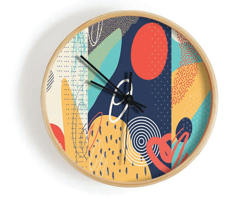 Modern Shapes Clock - Wallart-Direct UK