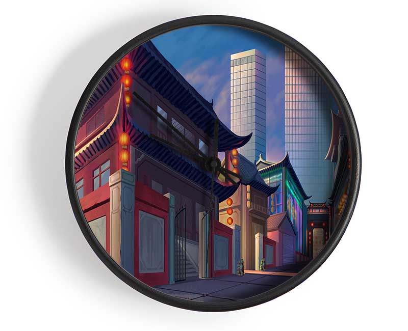 The Streets Of Japan Clock - Wallart-Direct UK