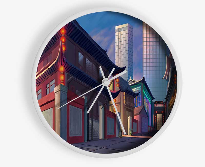 The Streets Of Japan Clock - Wallart-Direct UK