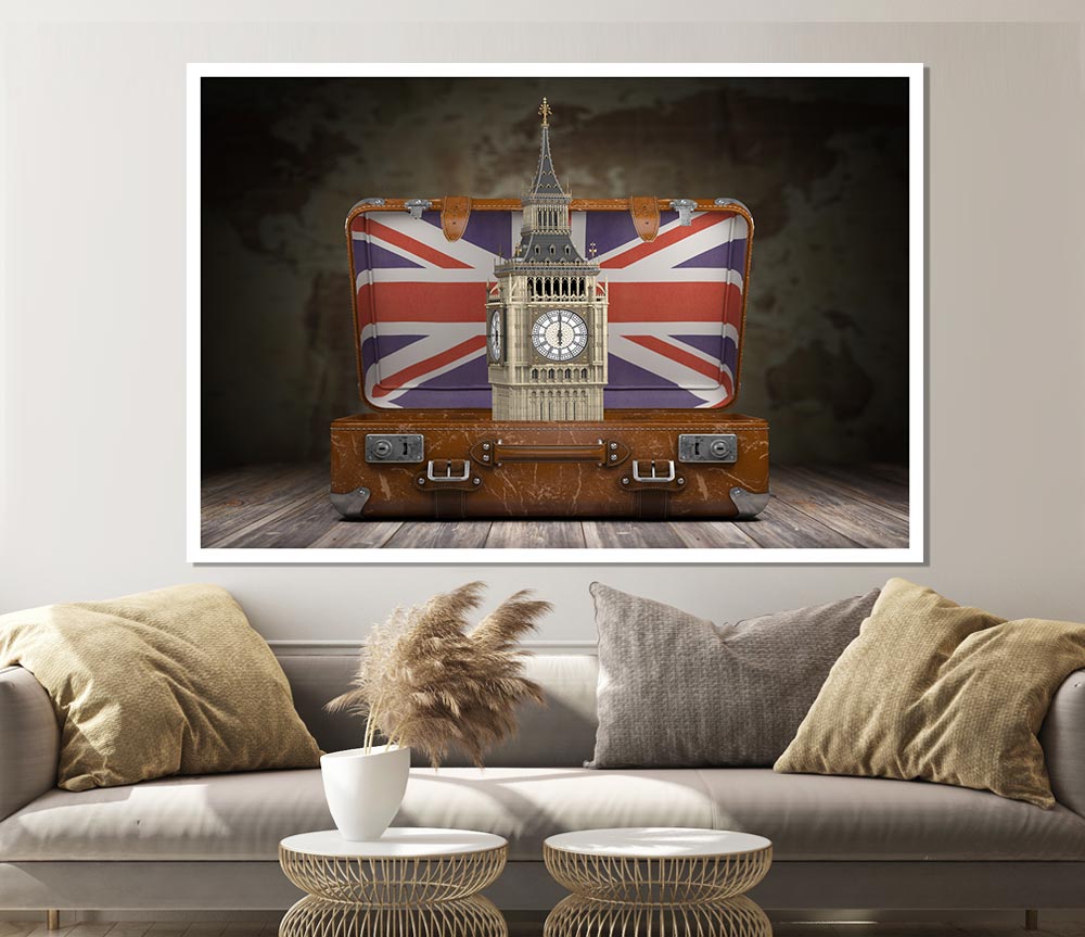 London In A Case Print Poster Wall Art