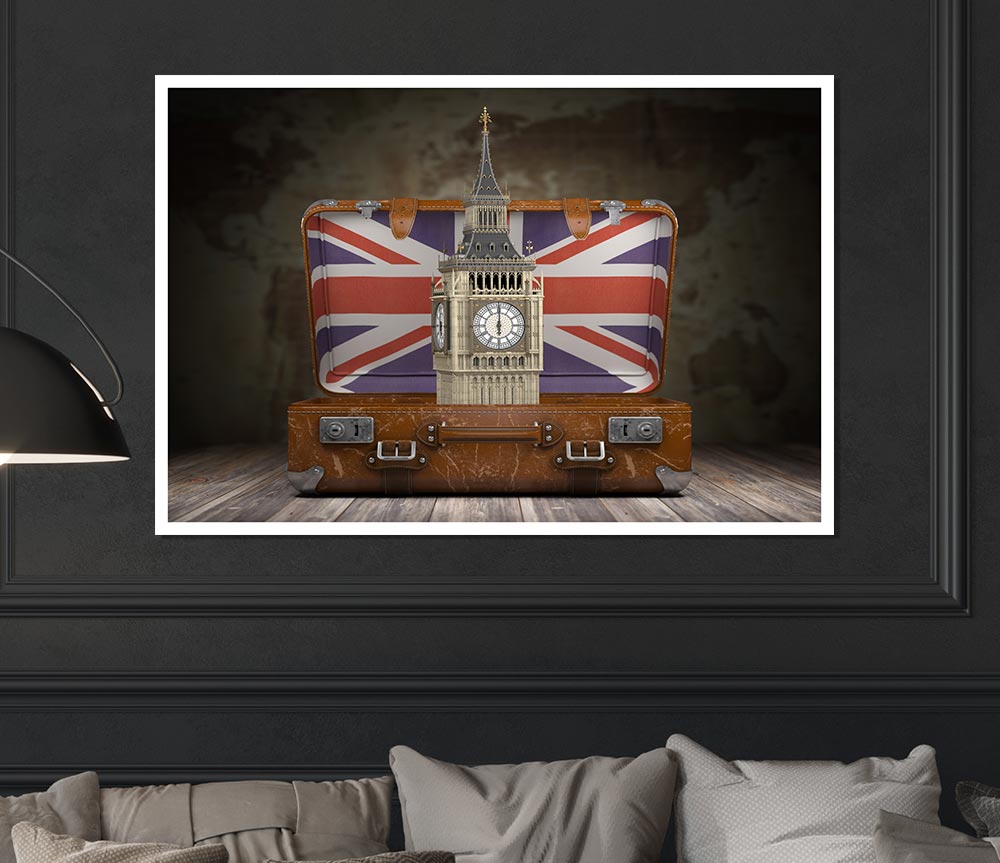 London In A Case Print Poster Wall Art