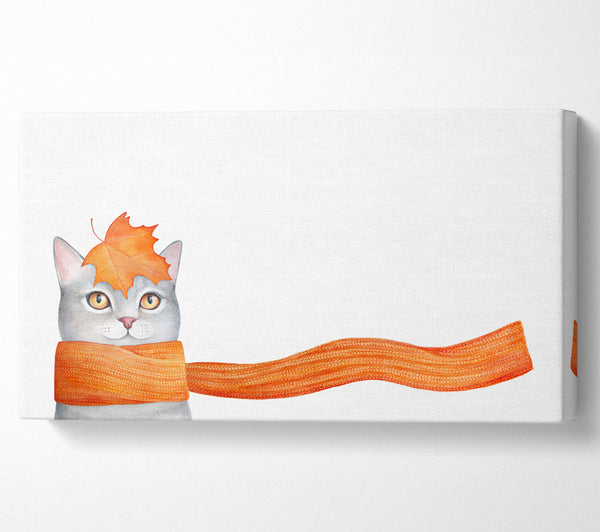 Cat With An Orange Scarf