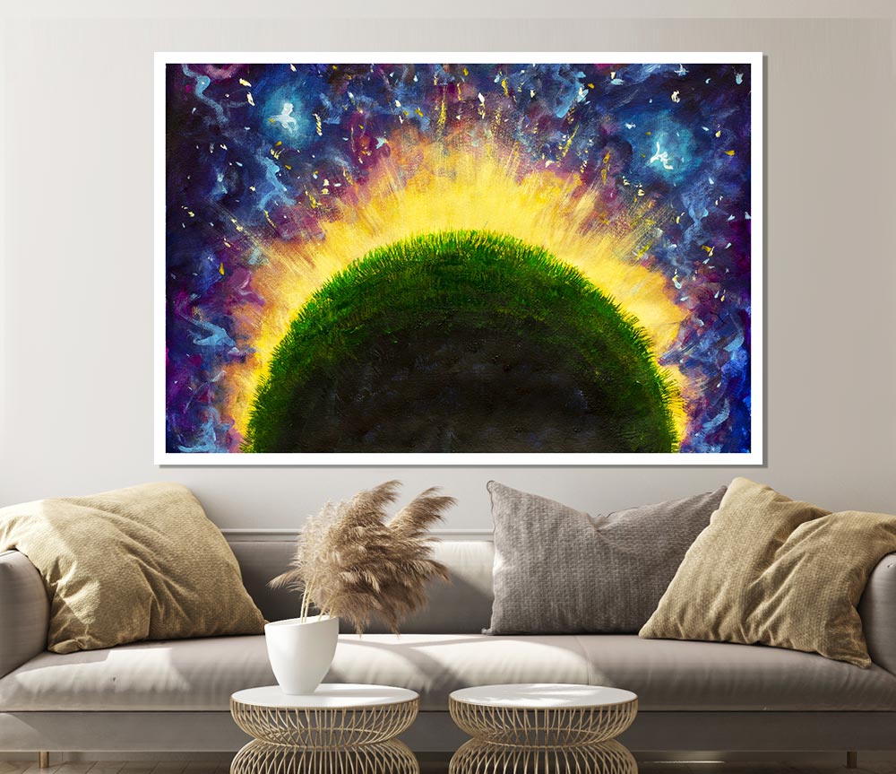 The Curvature Of A Planet Print Poster Wall Art