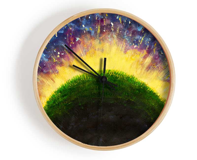 The Curvature Of A Planet Clock - Wallart-Direct UK