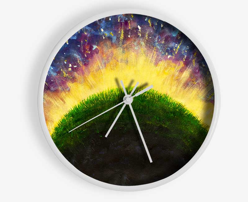 The Curvature Of A Planet Clock - Wallart-Direct UK