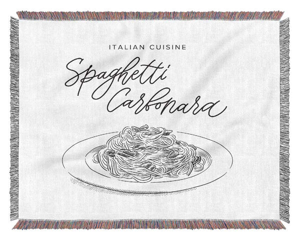 Italian Cuisine Spaghetti Woven Blanket