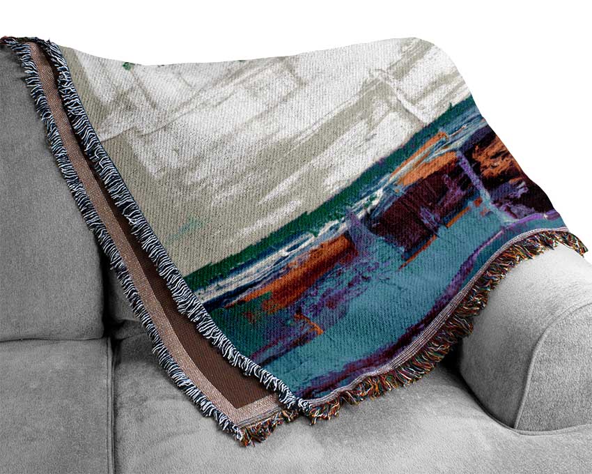 Stunning African Horizon Paint Woven Blanket