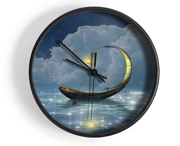 Curved Boat Clock - Wallart-Direct UK