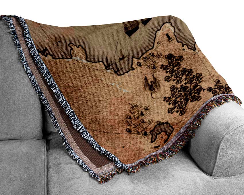 The Sepia Map Woven Blanket