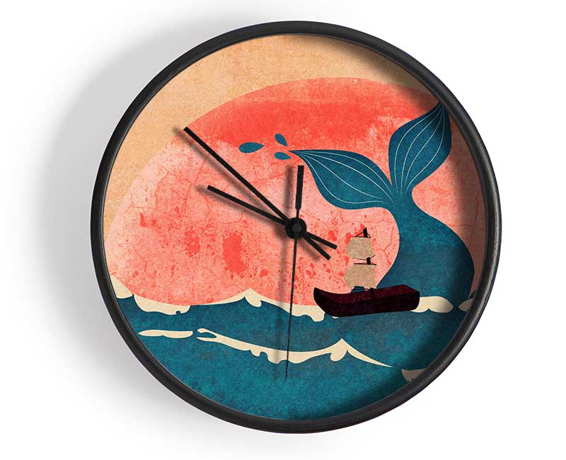 Sailing By The Whale Clock - Wallart-Direct UK