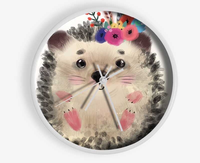 The Curled Up Hedgehog Clock - Wallart-Direct UK