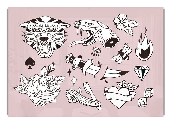 Tattoo Flash Design Dagger