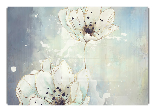 White Flowers In Abstract