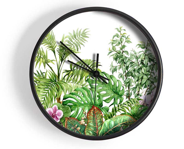 Summer Foliage Clock - Wallart-Direct UK