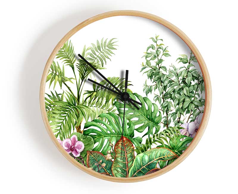 Summer Foliage Clock - Wallart-Direct UK