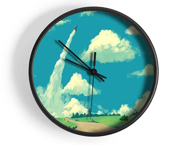 Jetting Off In The Sky Clock - Wallart-Direct UK