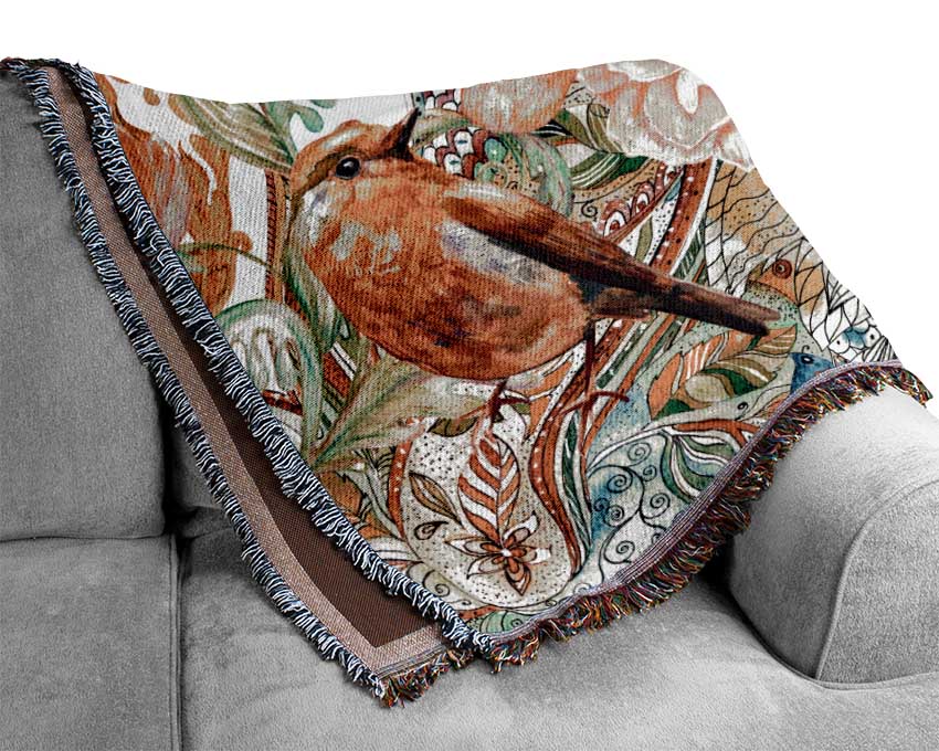 Beautiful Flowers India Woven Blanket