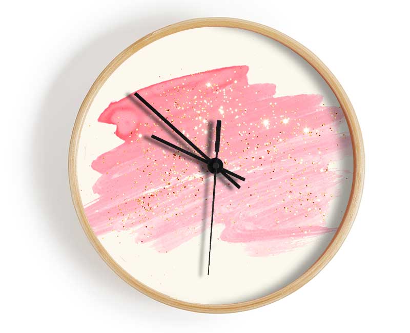 Pink Scribble Clock - Wallart-Direct UK