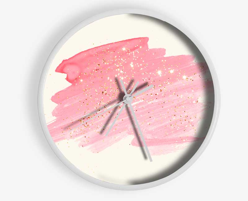 Pink Scribble Clock - Wallart-Direct UK