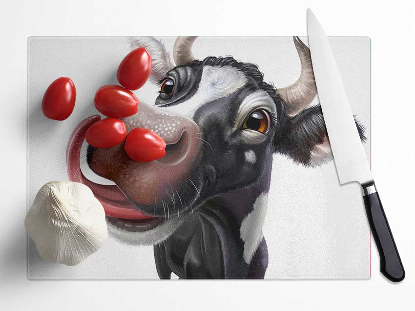 The Big Cow Lick Glass Chopping Board