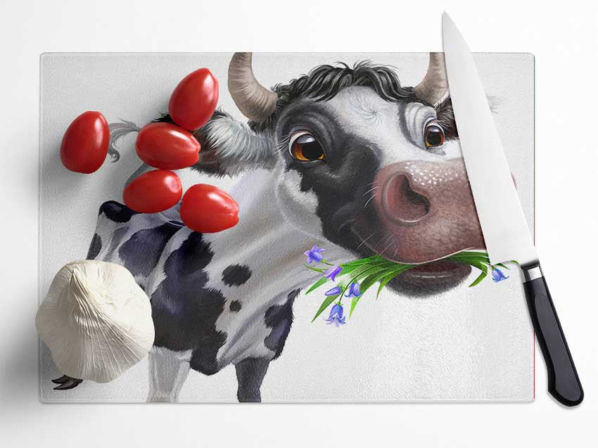 The Big Cow Munch Glass Chopping Board