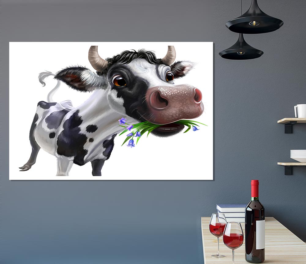 The Big Cow Munch Print Poster Wall Art