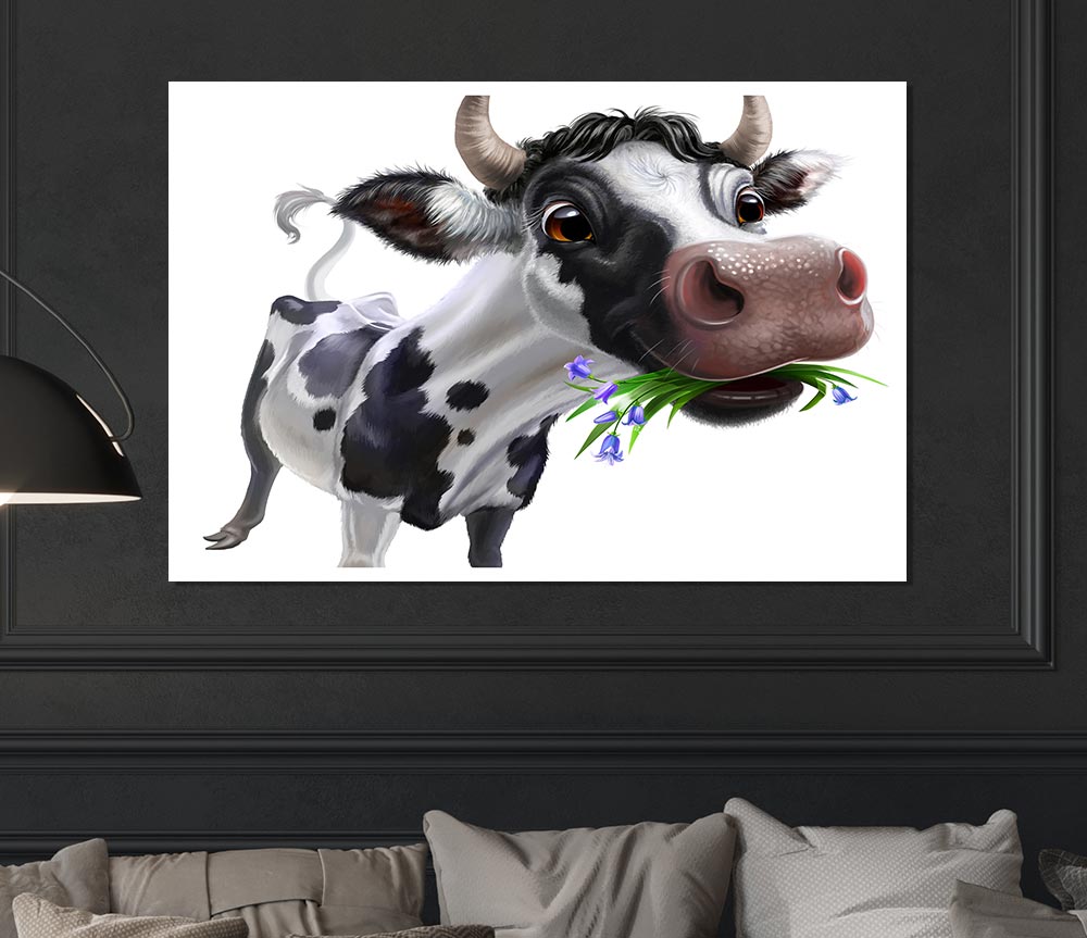 The Big Cow Munch Print Poster Wall Art