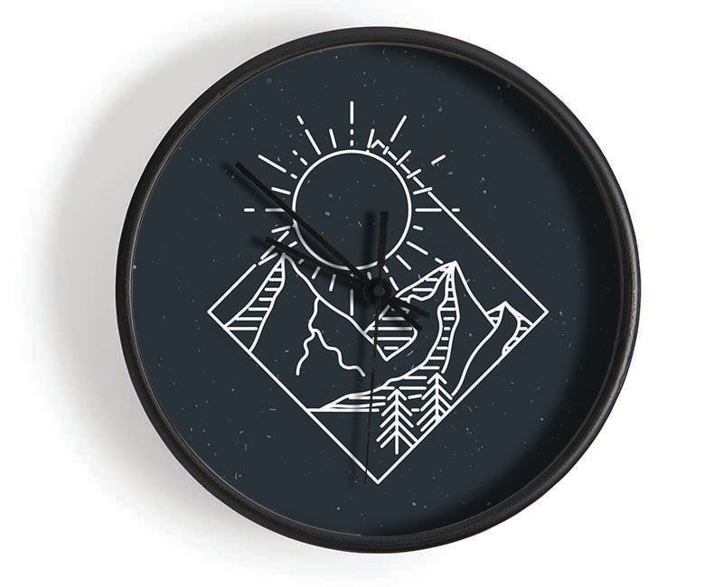 The Mountain Sun Camper Clock - Wallart-Direct UK