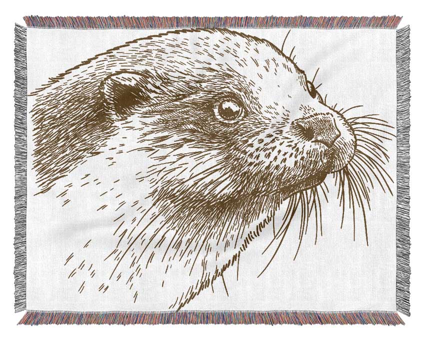 Otter Face Woven Blanket