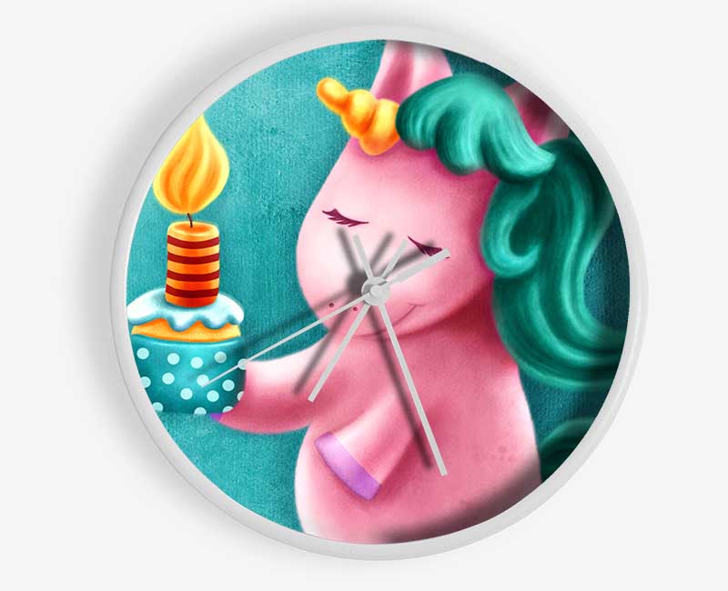 Birthday Cake Unicorn Clock - Wallart-Direct UK