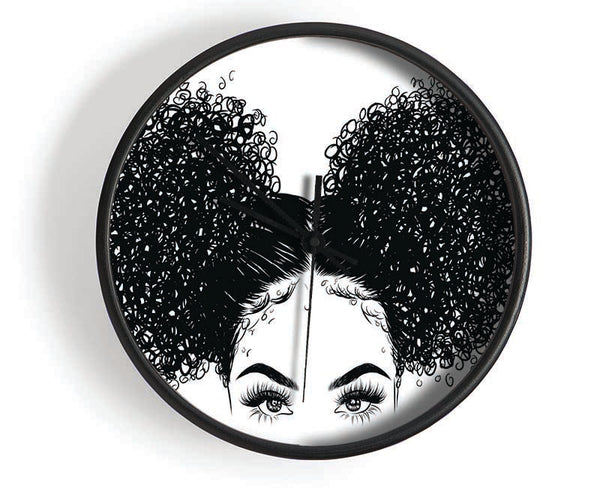 Funk Hair Woman Clock - Wallart-Direct UK