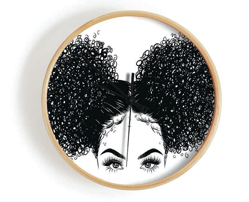 Funk Hair Woman Clock - Wallart-Direct UK