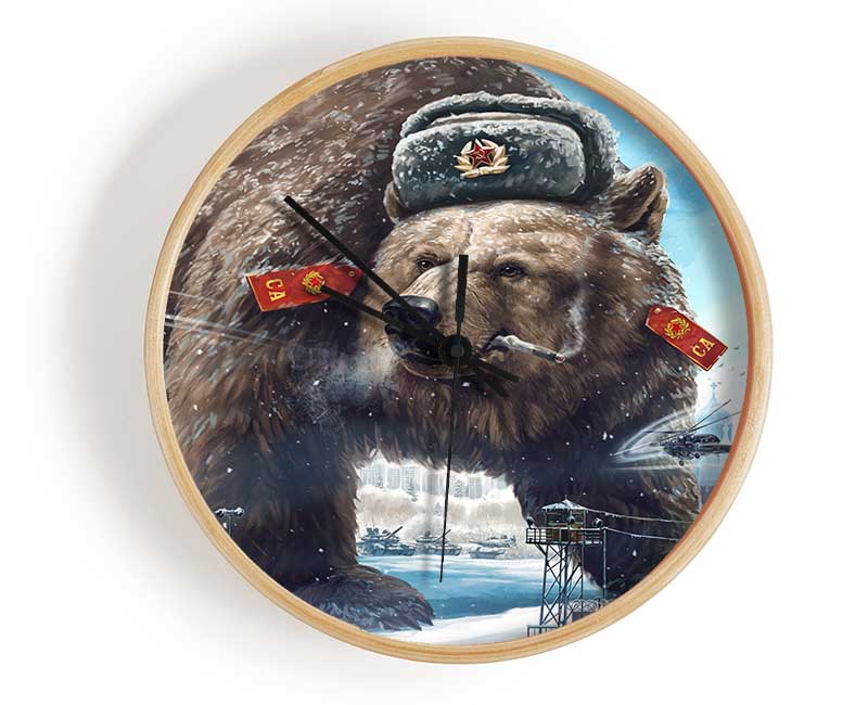 Russian Brown Bear Clock - Wallart-Direct UK