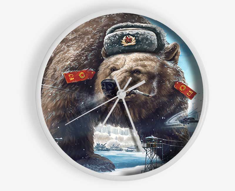 Russian Brown Bear Clock - Wallart-Direct UK