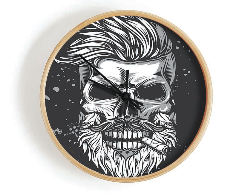 Cigar Smoking Skull Clock - Wallart-Direct UK