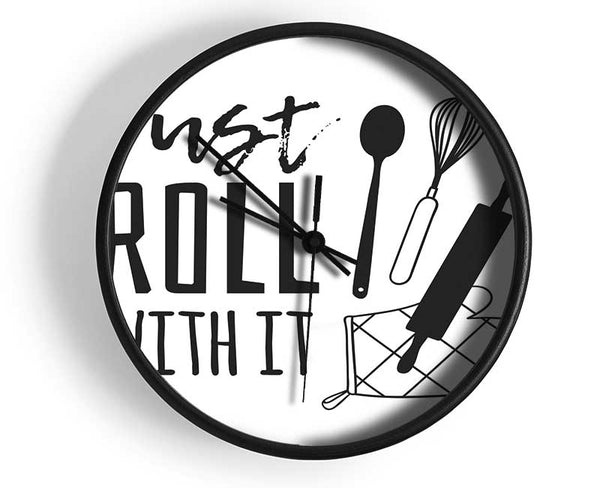 Just Roll With It Clock - Wallart-Direct UK