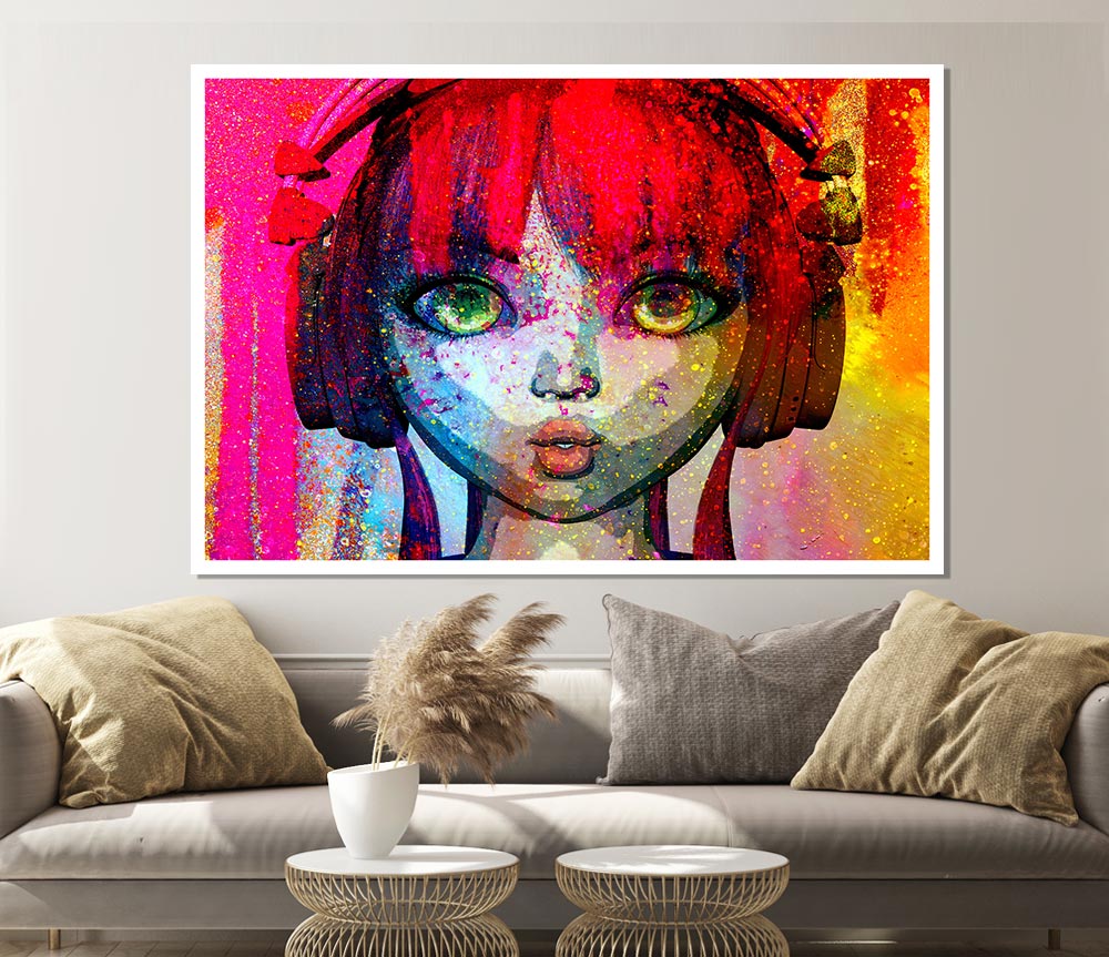 Dj Urban Woman Print Poster Wall Art