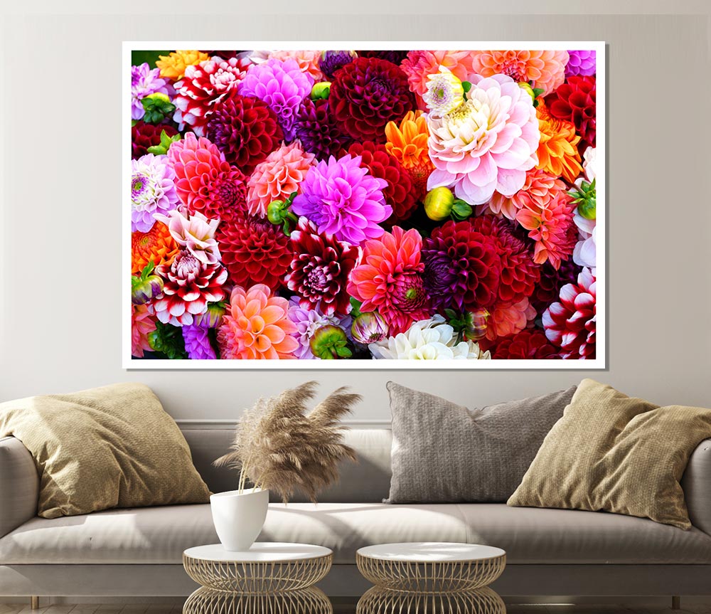 Huge Flower Explosion Print Poster Wall Art