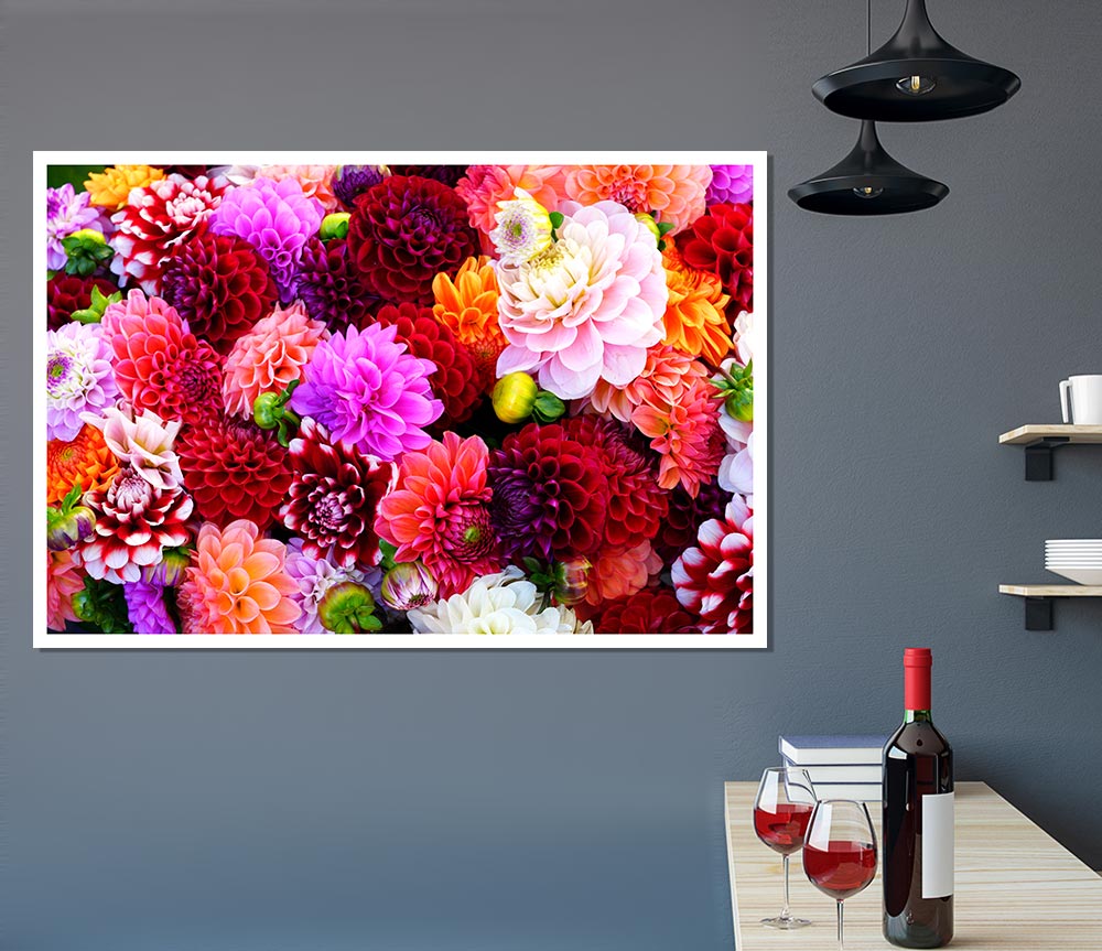 Huge Flower Explosion Print Poster Wall Art