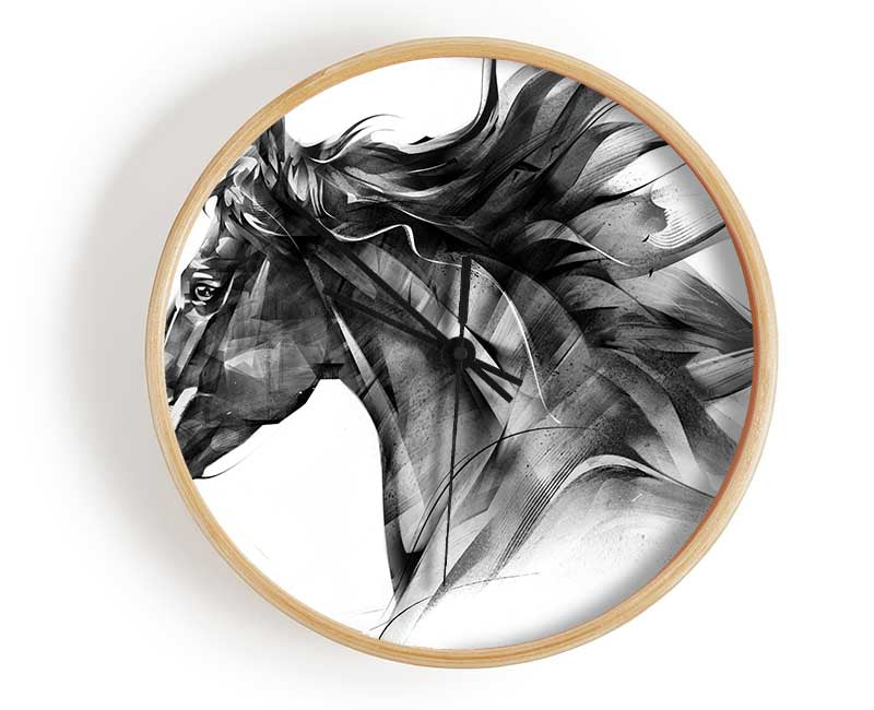 Horse Galloping Head Clock - Wallart-Direct UK