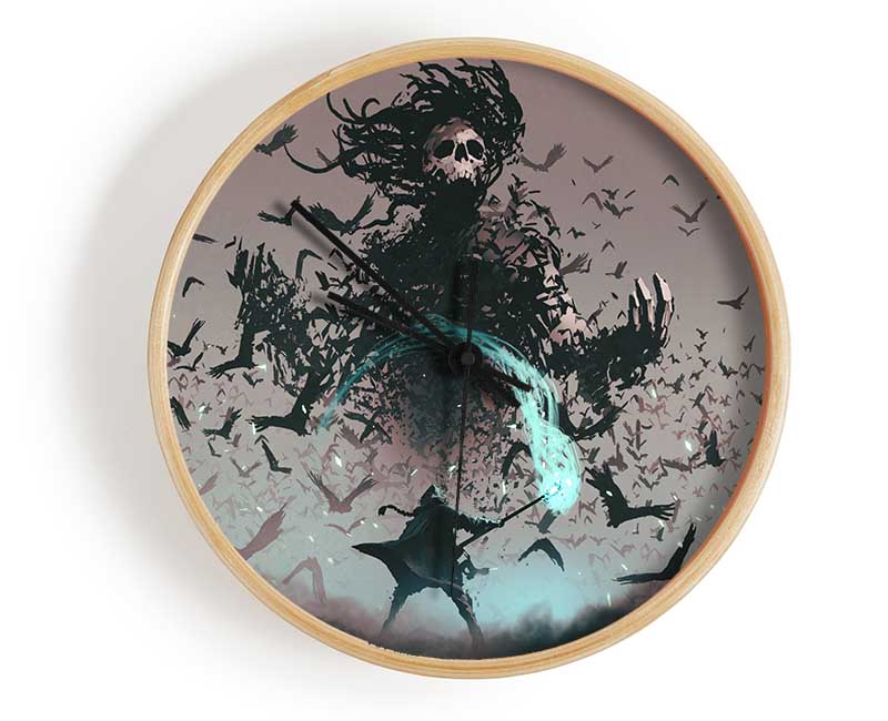 The Crow Devil Clock - Wallart-Direct UK