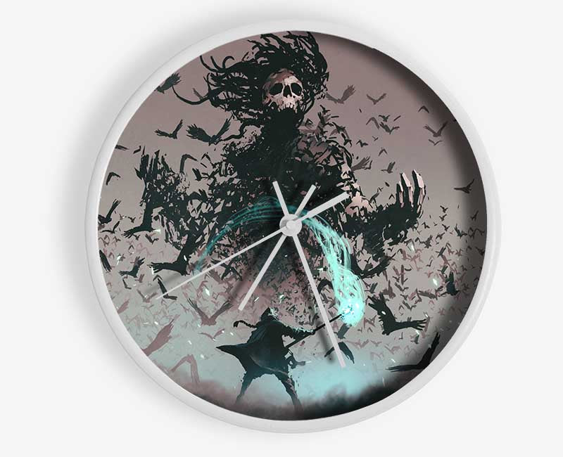 The Crow Devil Clock - Wallart-Direct UK