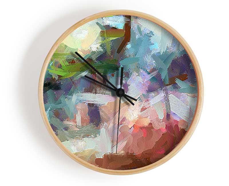 Strong Strokes Of Brush Clock - Wallart-Direct UK