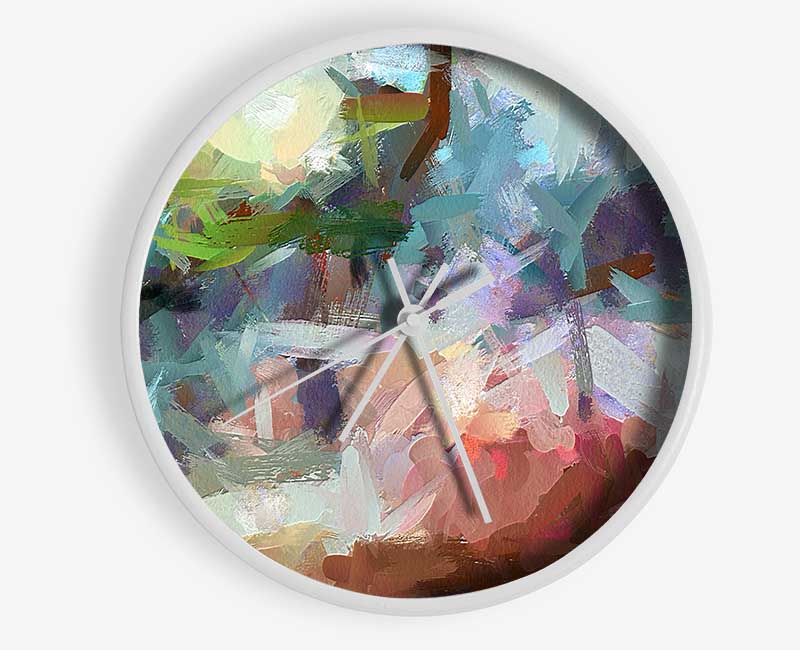 Strong Strokes Of Brush Clock - Wallart-Direct UK