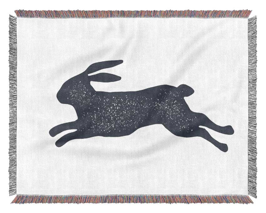 The Bouncing Hare Woven Blanket