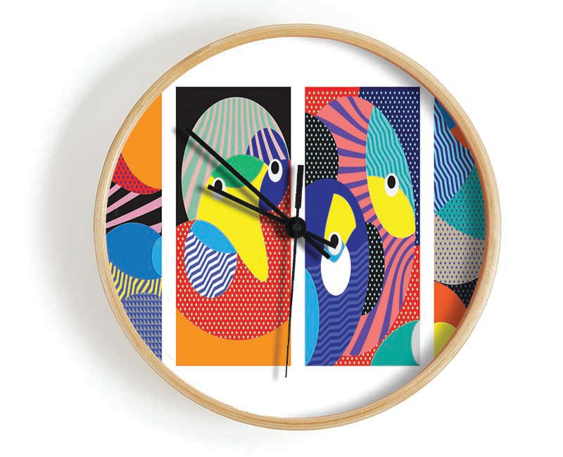 Random Eye Shapes Clock - Wallart-Direct UK