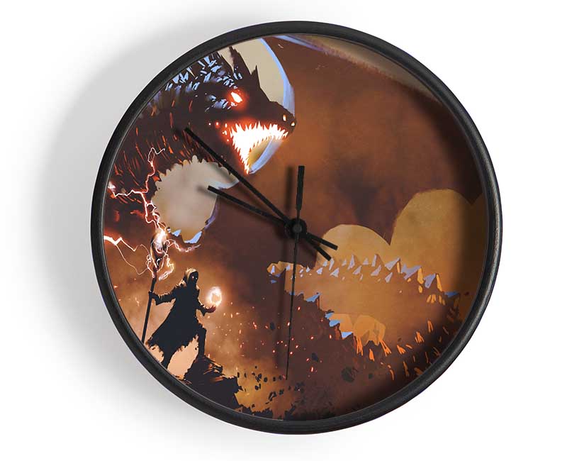 Confronting The Dragon Clock - Wallart-Direct UK