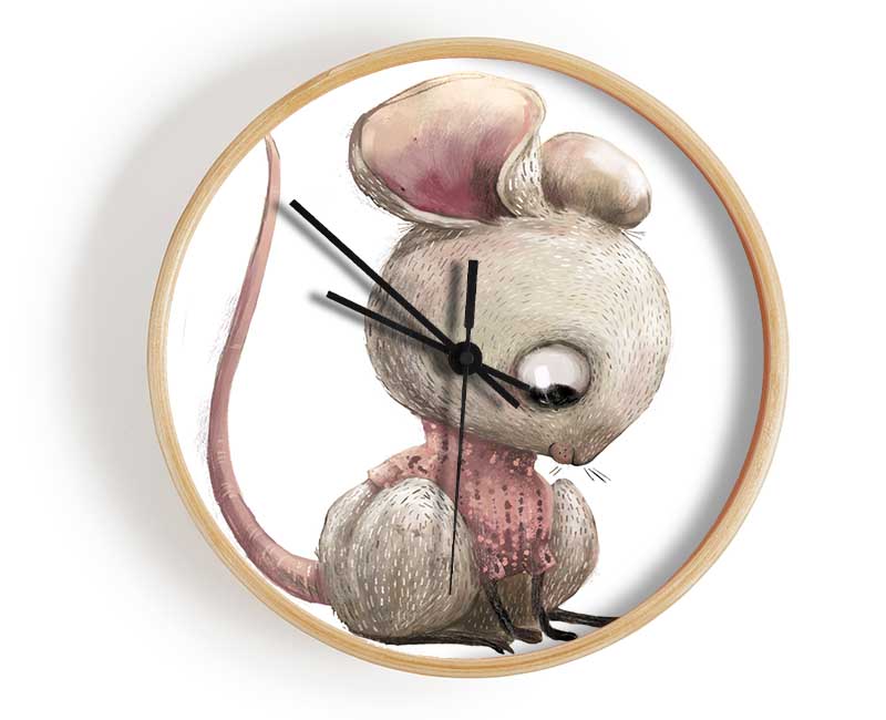 The Little Mouse Crouching Clock - Wallart-Direct UK