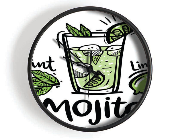 Drinks Mojito Summer Clock - Wallart-Direct UK