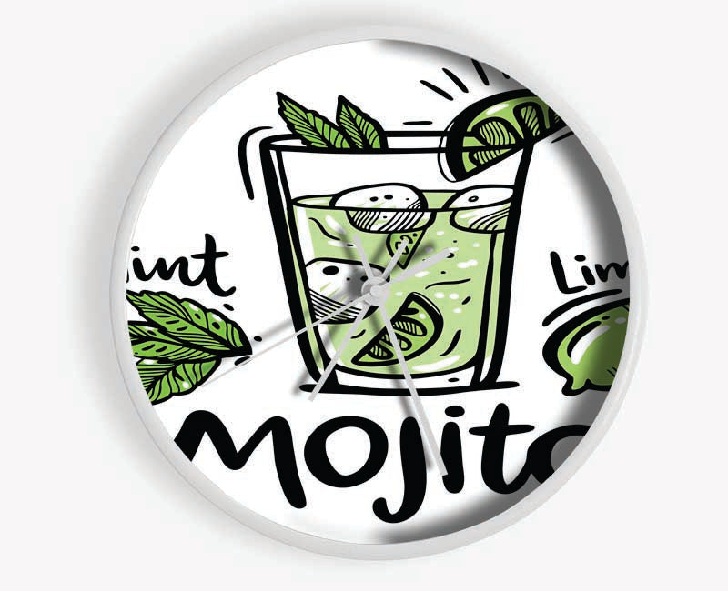 Drinks Mojito Summer Clock - Wallart-Direct UK